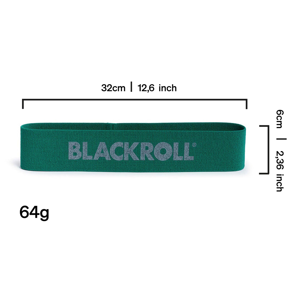 BLACKROLL® Loop Band (32 cm), Fitnessband für funktionales Training, hautfreundliches Widerstandsband, Trainingsband für zu Hause, Büro oder Park, Verschiedene Widerstandsstärken, Made in Germany