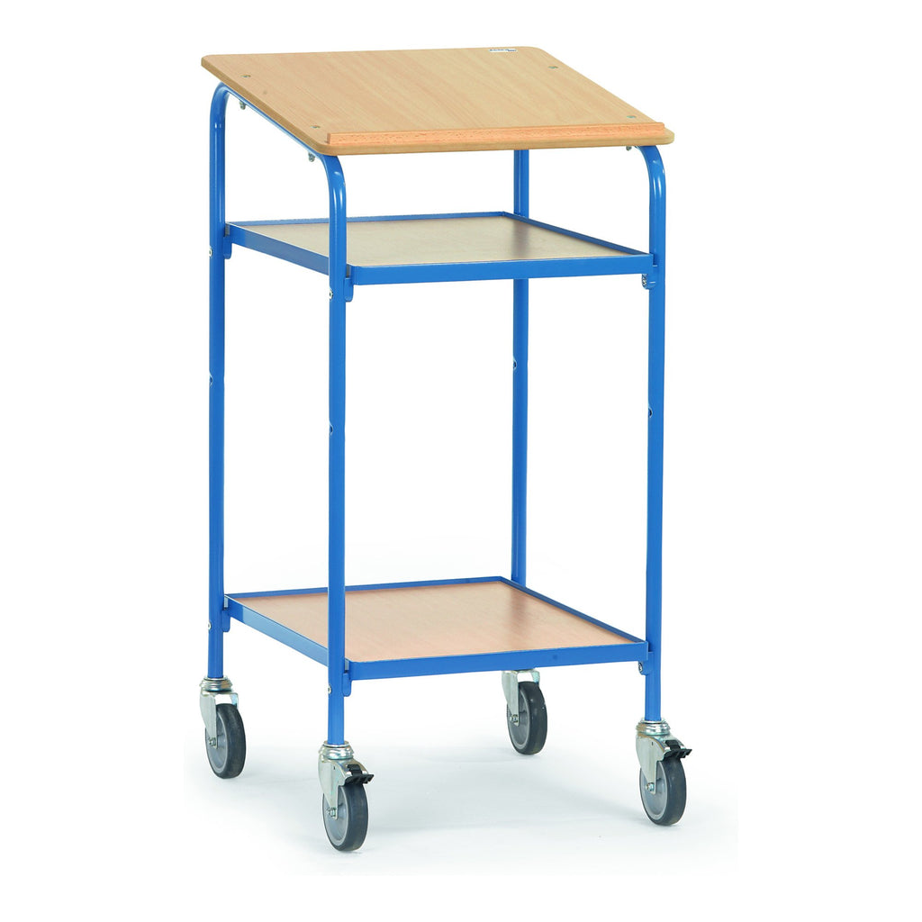 Fetra Transportgeräte bbma834 Gestell Arbeit mit Ablagefläche, ohne Rollen, 125 mm Durchmesser, 615 mm Länge x 610 mm Breite x 1195 mm Höhe