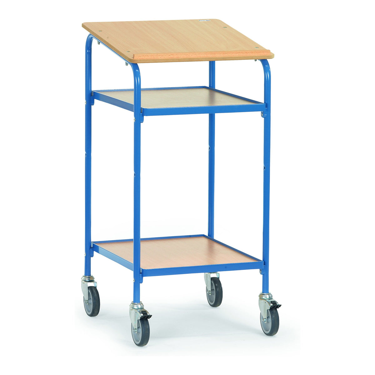 Fetra Transportgeräte bbma834 Gestell Arbeit mit Ablagefläche, ohne Rollen, 125 mm Durchmesser, 615 mm Länge x 610 mm Breite x 1195 mm Höhe