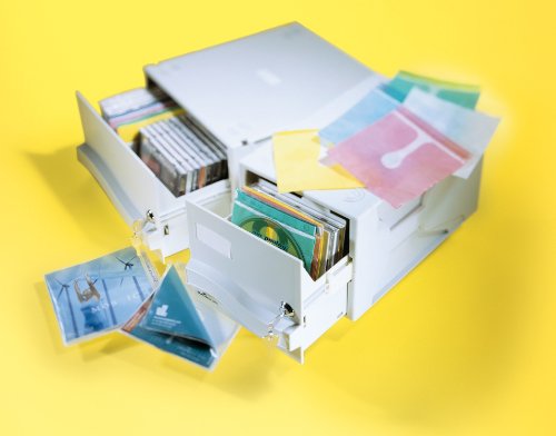 Durable Multimedia Box für CDs und Disketten, abschließbar und erweiterbar, grau, 525610