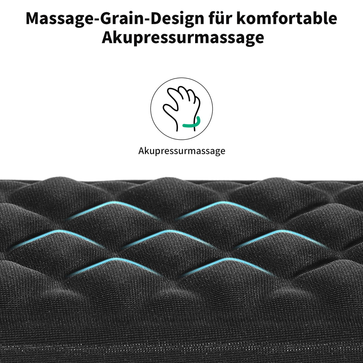 EooCoo Mousepad mit Handauflage, Mauspad XXL & Massage-Noppen, Schwarz