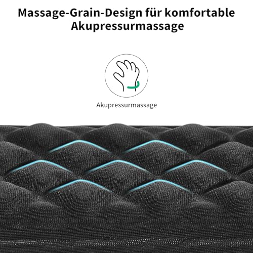 EooCoo Mousepad mit Handauflage, Mauspad XXL & Massage-Noppen, Schwarz