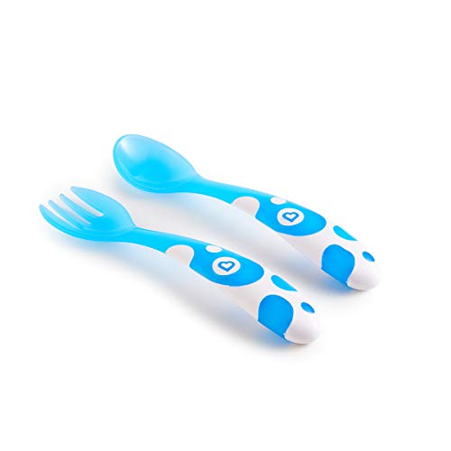 Munchkin Multi-Coloured Forks and Spoons Set of 6, Multi-coloured, (Pack of 6)