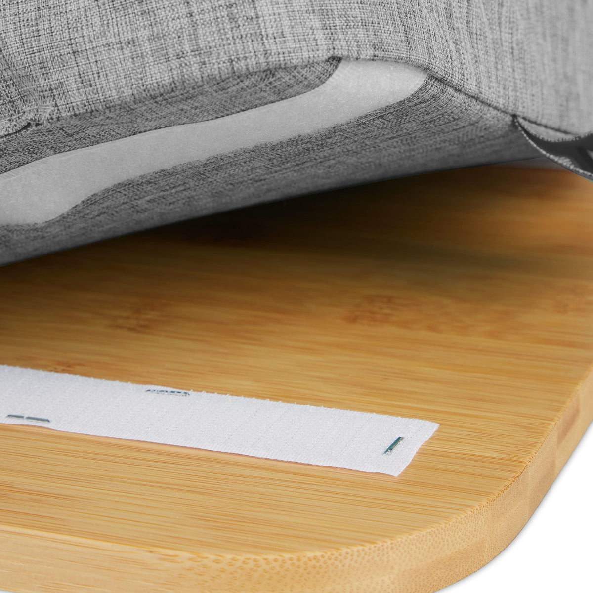 Relaxdays Laptopkissen, Bambus, Memory Foam Kissen, BxT: 51 x 36 cm, Tragegriff, Kissentablett Bett & Sofa, Natur/grau