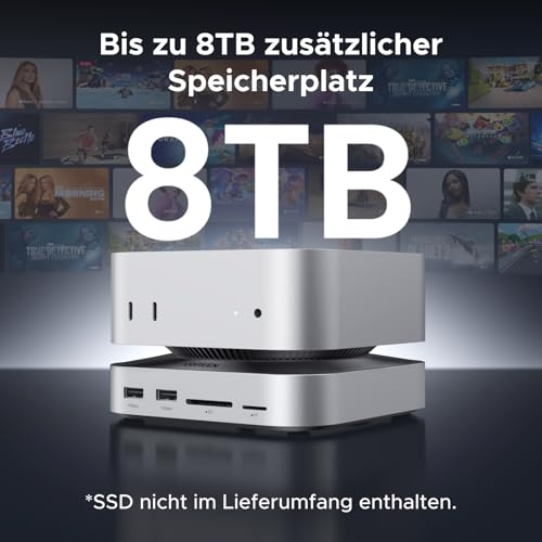 UGREEN Mac mini M6/M5 Pro/M4 Dock & Ständer Docking Station mit 8TB M.2