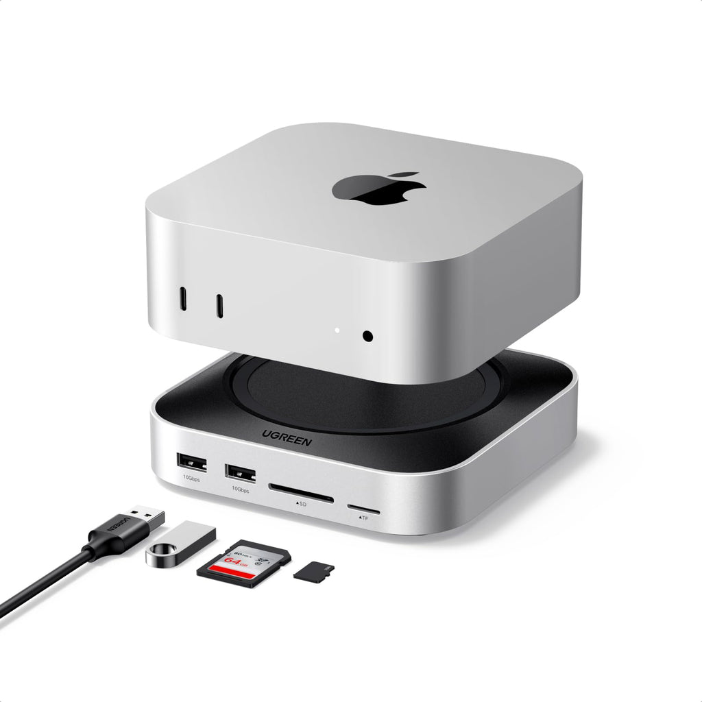 UGREEN Mac mini M6/M5 Pro/M4 Dock & Ständer Docking Station mit 8TB M.2