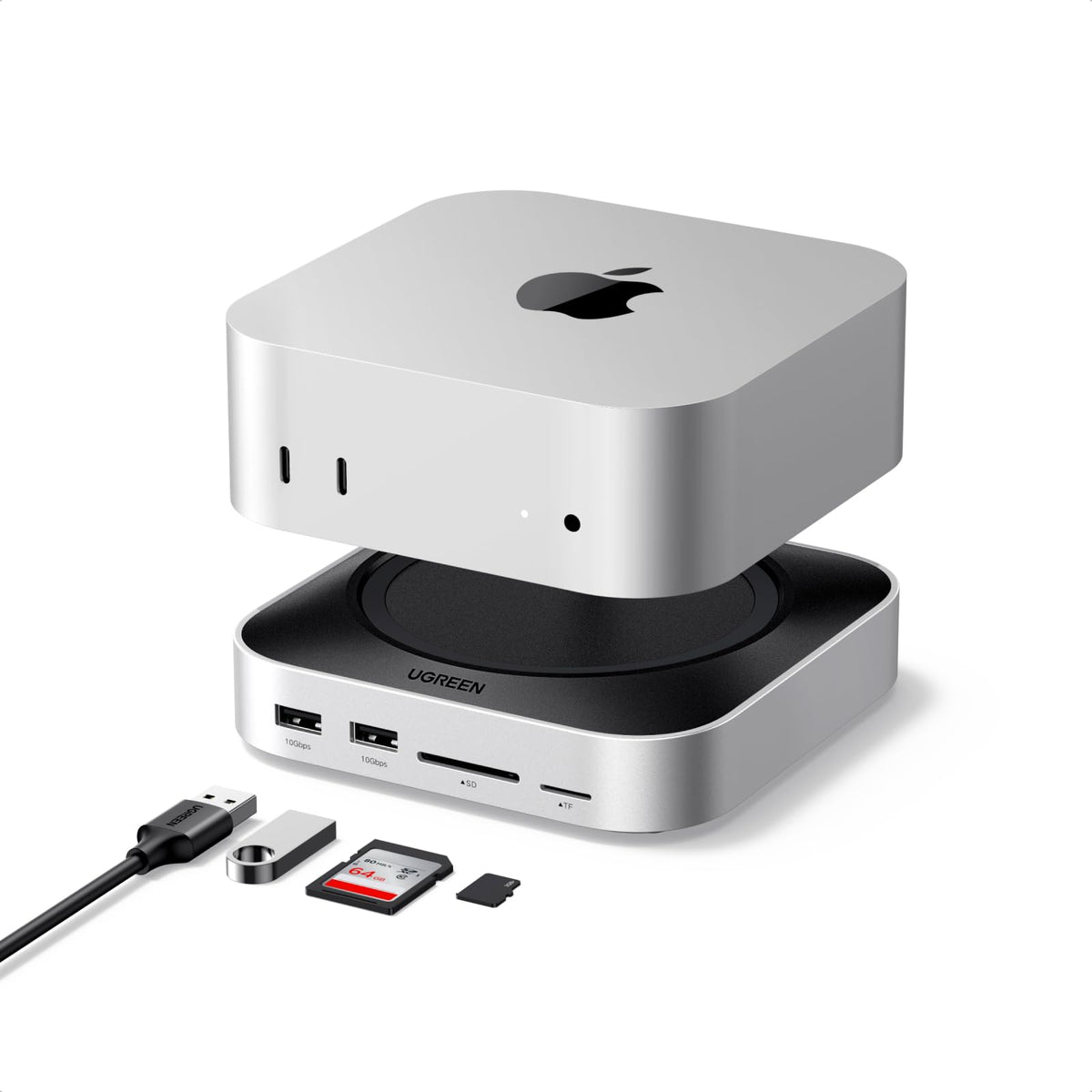 UGREEN Mac mini M6/M5 Pro/M4 Dock & Ständer Docking Station mit 8TB M.2