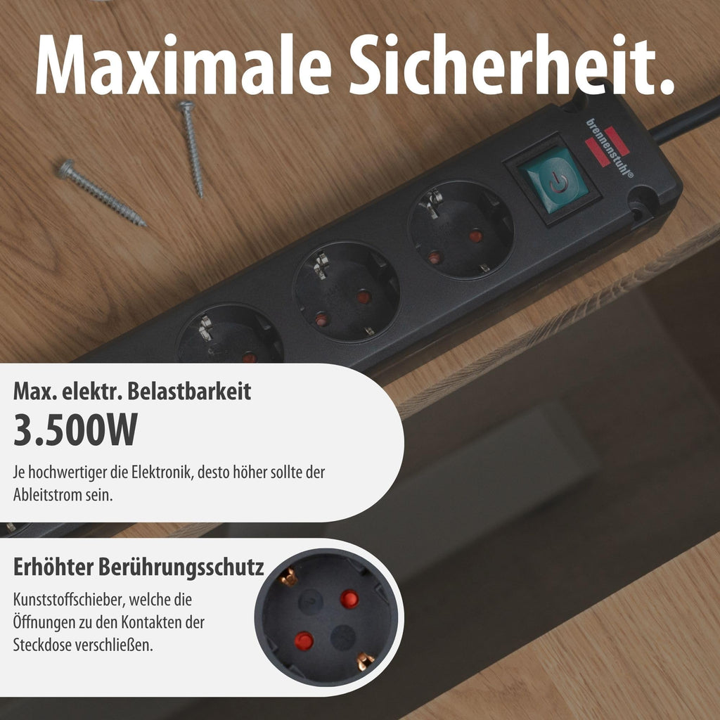 Brennenstuhl Bremounta Steckdosenleiste 5-Fach mit USB-Ladefunktion
