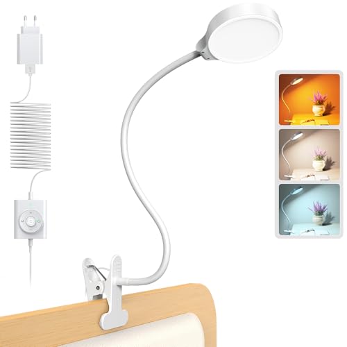 Glocusent 5W Leselampe Bett, 36 LED Augenschonende Klemmlampe Bett