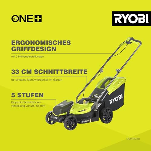 RYOBI Akku-Rasenmäher OLM1833B ohne Akku & Ladegerät