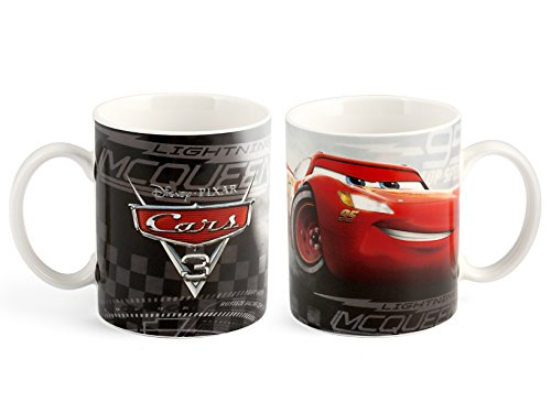 Home Disney Set mit Wecker und Tasse Cars, Porzellan, Rot, einzigartig, 2 Einheiten