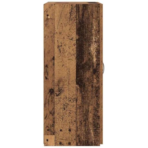 Büroschrank Altholz aus Holzwerkstoff 70 x 32 x 77,5 cm mit Regalfach, ideal als Aktenschrank, Dokumentenschrank, Ordnerschrank für Büro, Arbeitszimmer, Homeoffice und Archivierung