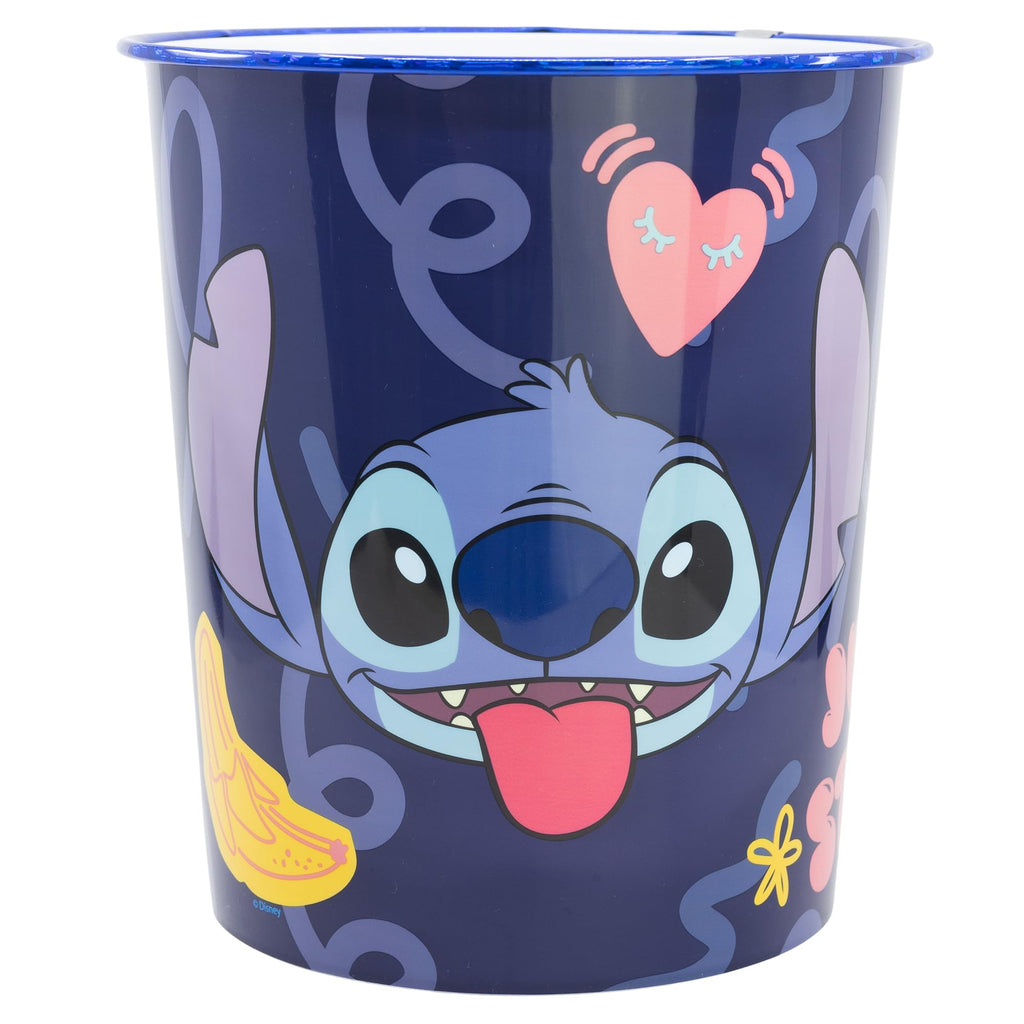 STOR Papierkorb aus Kunststoff Stitch 9923ml - Dekorativer Abfalleimer für Kinderzimmer, Leichtes und Robustes Design für Jungen und Mädchen