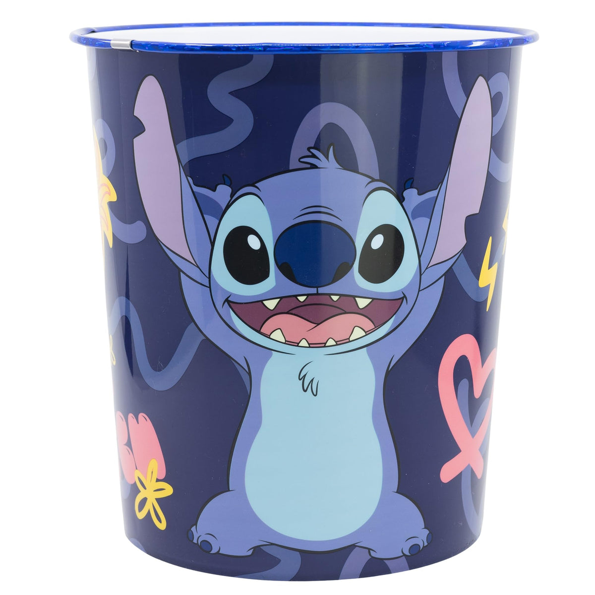 STOR Papierkorb aus Kunststoff Stitch 9923ml - Dekorativer Abfalleimer für Kinderzimmer, Leichtes und Robustes Design für Jungen und Mädchen