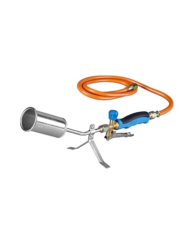 CFH Abflammgerät ST 500 – kompaktes Abflammgerät mit kurzem Rohr, inkl. 1,5 m Gasschlauch, Gasbrenner zum Grillanzünden und für Bitumenarbeiten, 1.800 °C Flammentemperatur, TÜV SÜD GS