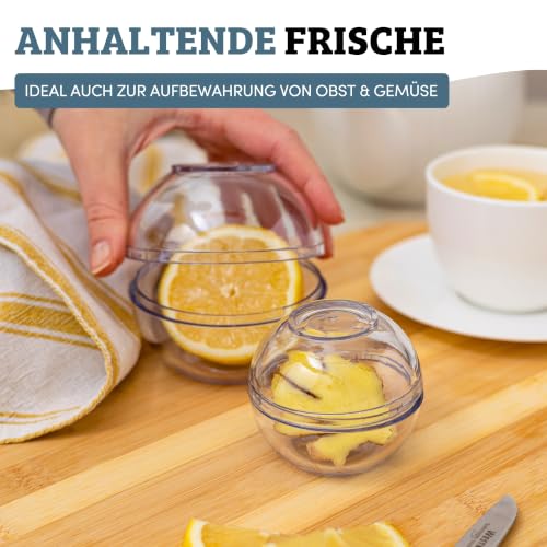 Westmark 2 Frischhaltekugeln, stapelbar, Größen: ø 7cm + ø 9cm, Set 2-tlg., Kunststoff, BPA-frei, Klar, 25722260