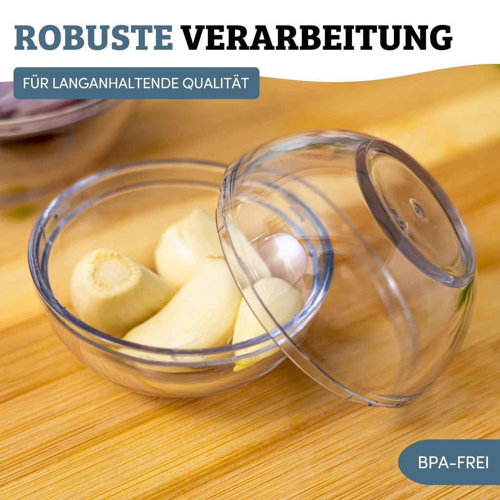 Westmark 2 Frischhaltekugeln, stapelbar, Größen: ø 7cm + ø 9cm, Set 2-tlg., Kunststoff, BPA-frei, Klar, 25722260
