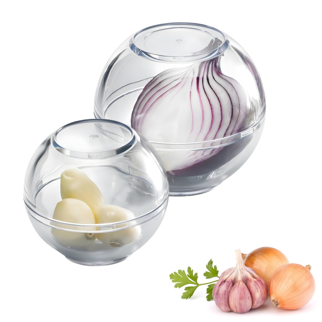 Westmark 2 Frischhaltekugeln, stapelbar, Größen: ø 7cm + ø 9cm, Set 2-tlg., Kunststoff, BPA-frei, Klar, 25722260