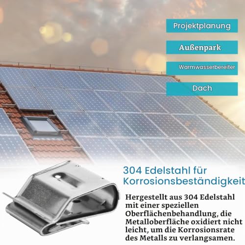 150 Solarpanel-Kabelclips aus Edelstahl 304, 20,8 x 18,2 mm