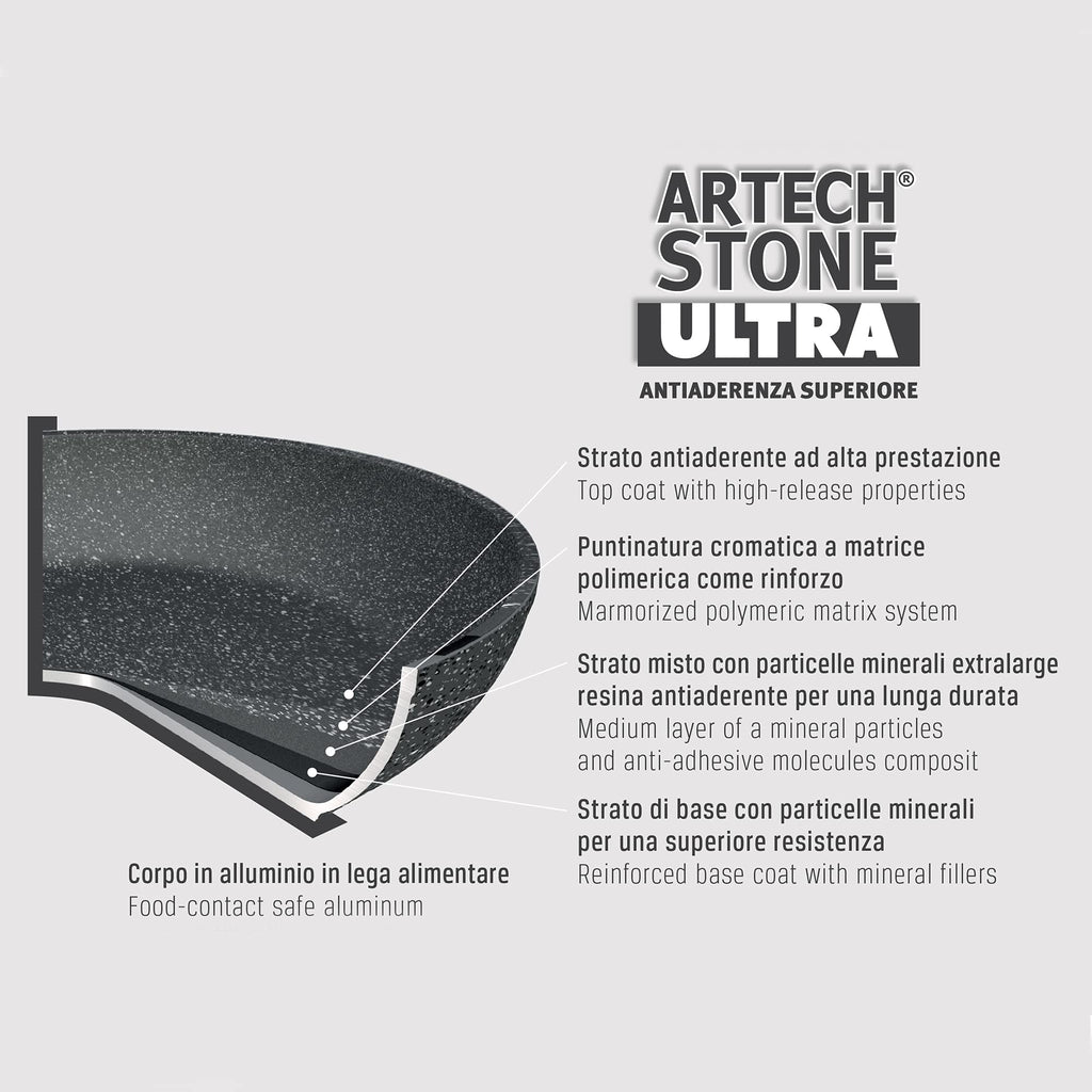 Moneta Etnea Wokpfanne 28 cm, Aluminum, Schwarz, 28 cm