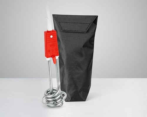 ROMMELSBACHER Reisetauchsieder RT 350 - wärmeisolierter Griff, Überhitzungsschutz, 350 Watt, Etui (Farbe variabel), Edelstahl
