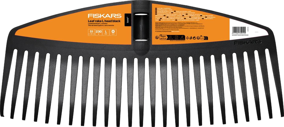 Solid Leaf Rake L Head Black