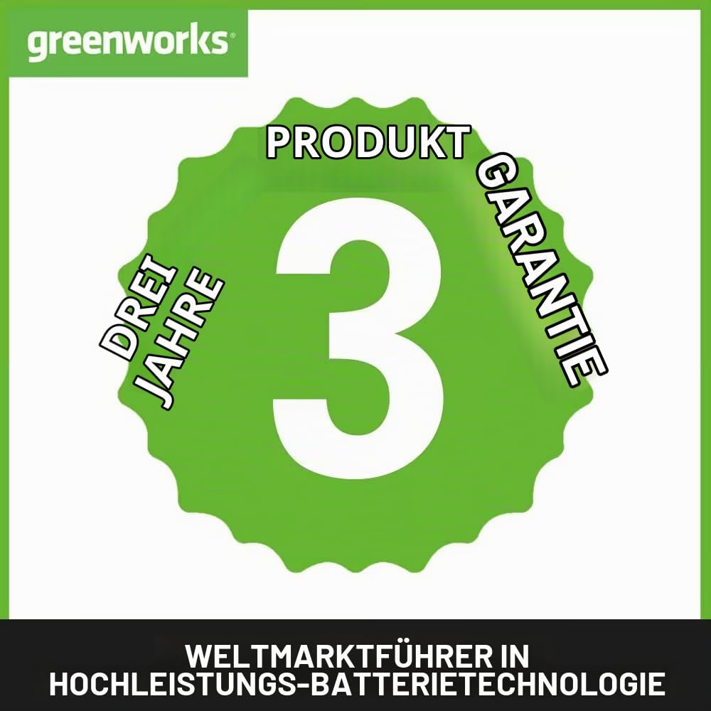 Greenworks 40V Akku Rasenlüfter , 3600 U/min, 36 cm Arbeitsbreite, 30 L Auffangbehälter OHNE Akku & Ladegerät, 3 Jahre Garantie G40DT35