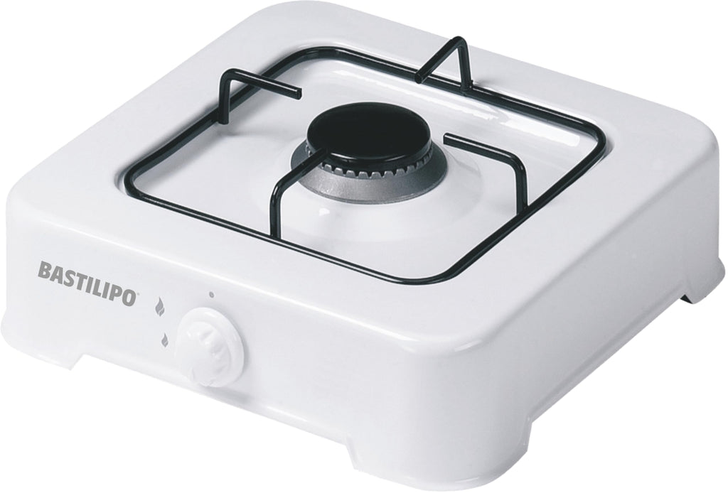 Bastilipo CG-100 Butan- oder Propan-Gaskocher, 1,9 W, Stahlgestell mit doppelter Emaille, Weiß