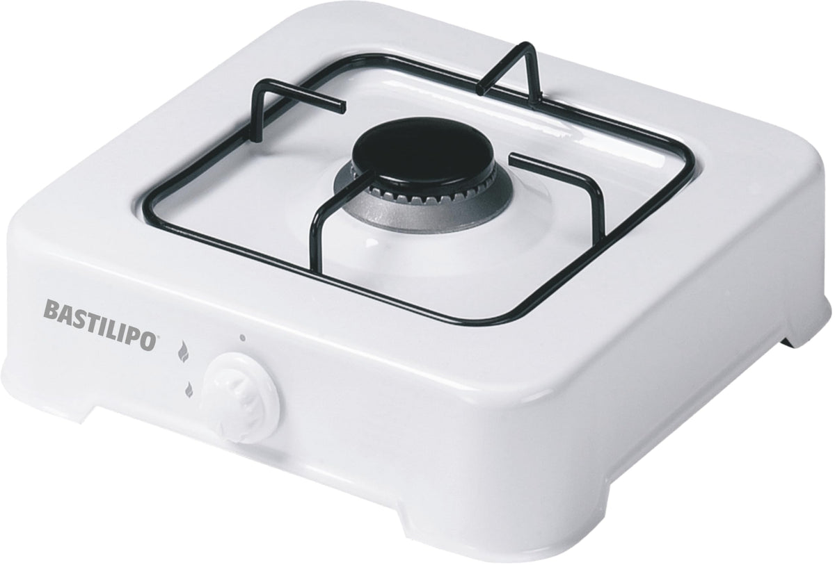 Bastilipo CG-100 Butan- oder Propan-Gaskocher, 1,9 W, Stahlgestell mit doppelter Emaille, Weiß