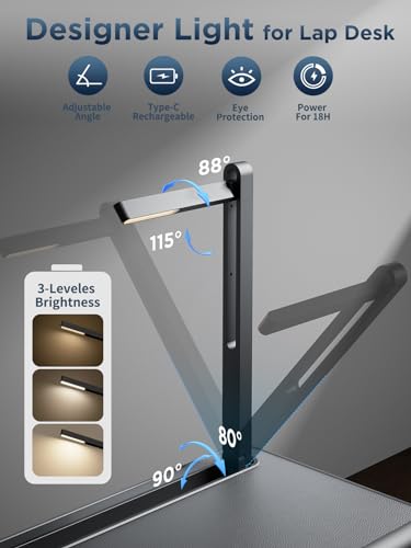 SAIJI laptopkissen mit LED-Licht, Verbesserter Laptop Ständer Bett