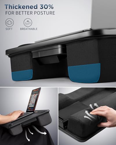 SAIJI laptopkissen mit LED-Licht, Verbesserter Laptop Ständer Bett