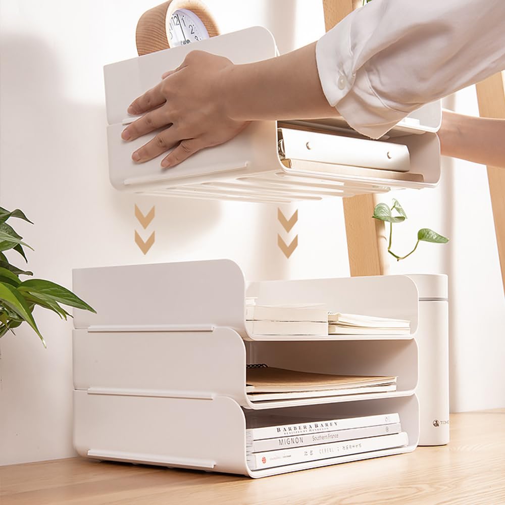4-stufige stapelbare A4-Aktenablage, Briefablagen-Organizer
