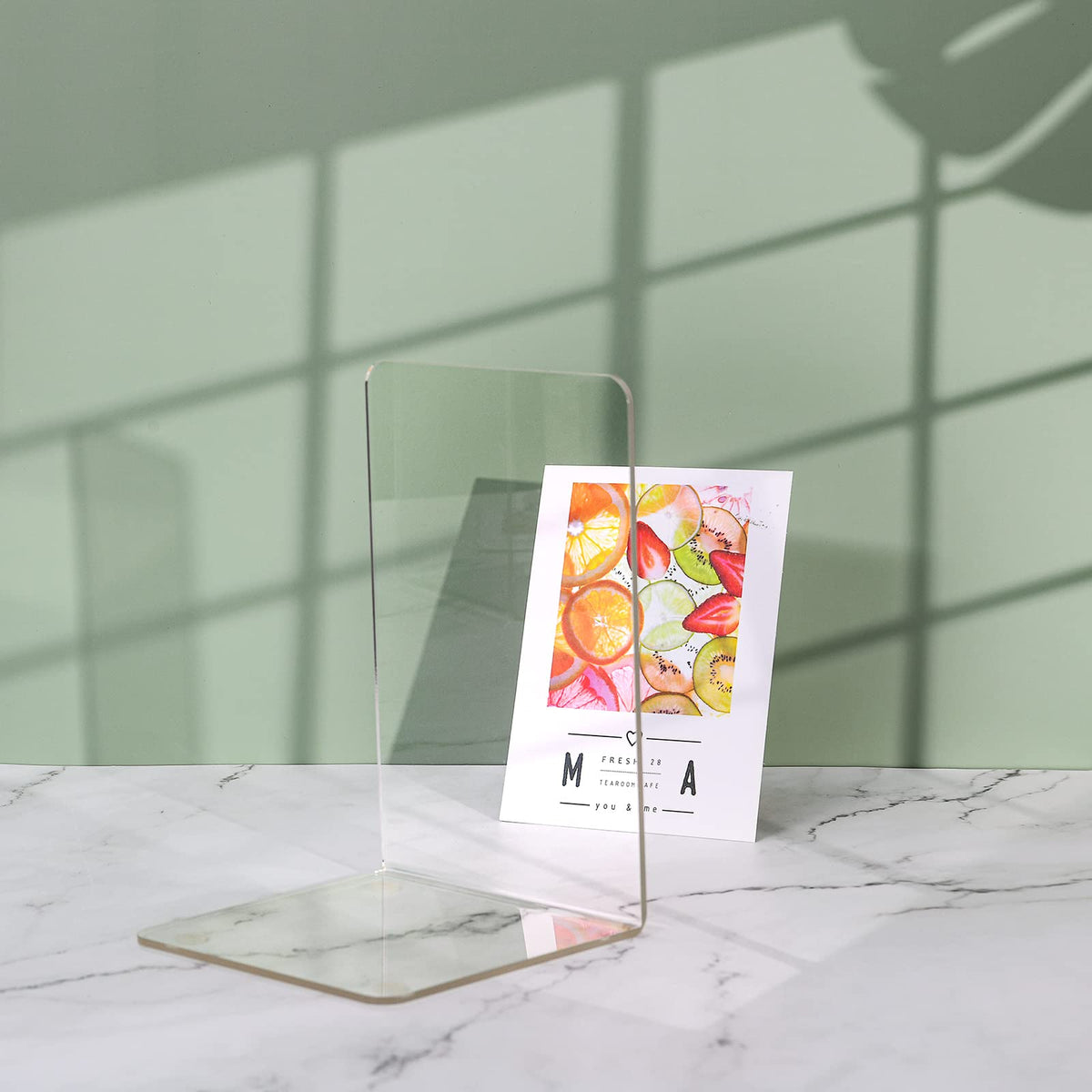 Buchstütze, Hiziwimi 8PCS Transparente Acryl Buchstützen mit rutschfesten Aufklebern, 4 Paare Bücherstütze für Schlafzimmer, Bibliothek, Büro, Schule und Schreibtisch-Organizer, Dekoration, Geschenk