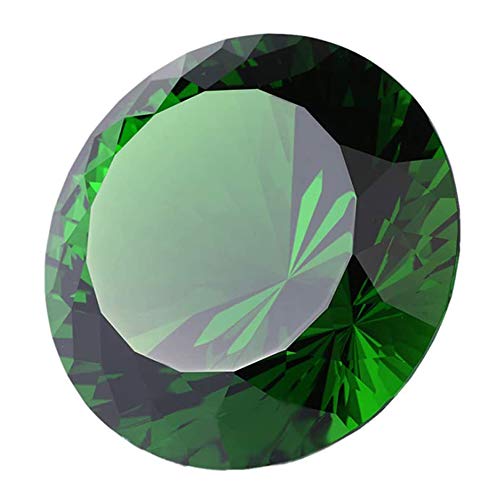 60mm Grün Kristall Diamant Briefbeschwerer Glas w Ständer Hochzeit Geschenk