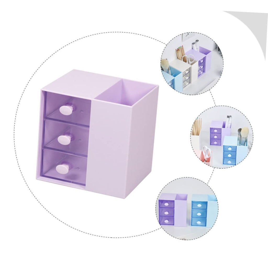 Büroaccessoire Aufbewahrungsbox aus Ps Violett für Schreibtisch