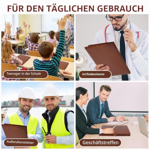 OFFCUP Schreibmappe A4 Konferenzmappe PU Kunstleder Klemmbrettmappe