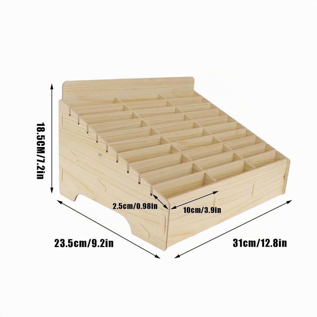 30 Gitter Handygarage Schule, Handy Hotel Aufbewahrungsbox Holz, Multi-Grid-Aufbewahrungsbox FüR Mobiltelefone, Klassenzimmer, BüRo, Schule (Wood color, 30 Grid)