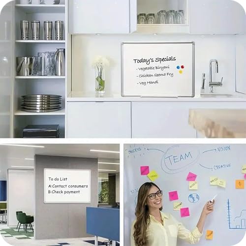 KRUMAD Whiteboard Magnetisch, Magnettafel, Schreibtafel mit Metallrahmen