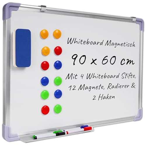 KRUMAD Whiteboard Magnetisch, Magnettafel, Schreibtafel mit Metallrahmen
