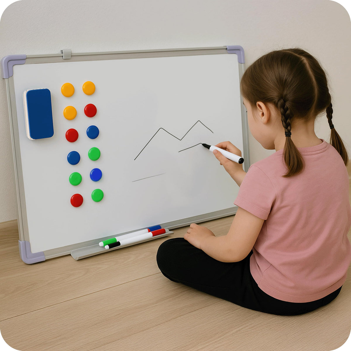 KRUMAD Whiteboard Magnetisch, Magnettafel, Schreibtafel mit Metallrahmen