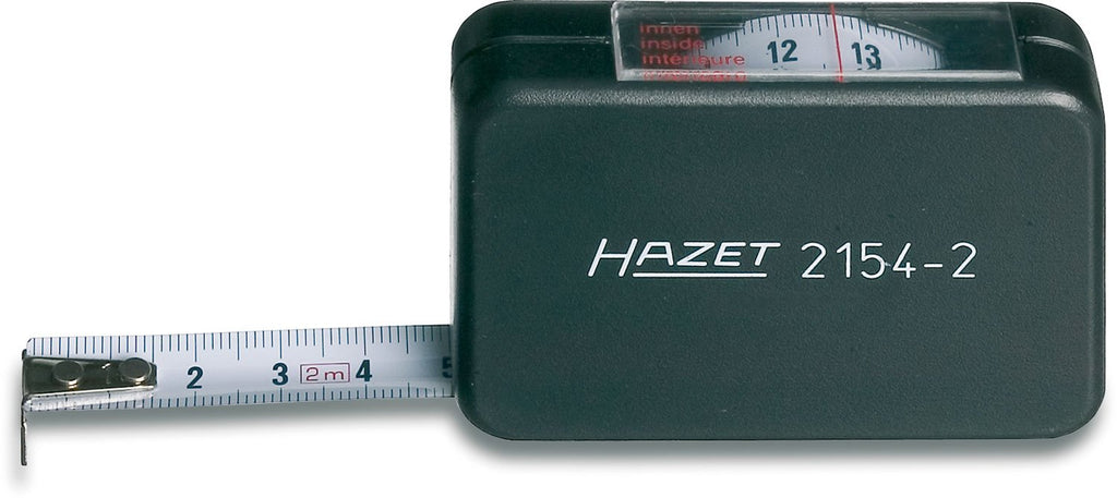 HAZET Rollbandmaß 2154-2, Für Innen- und Außenmessung, Länge 2000 mm