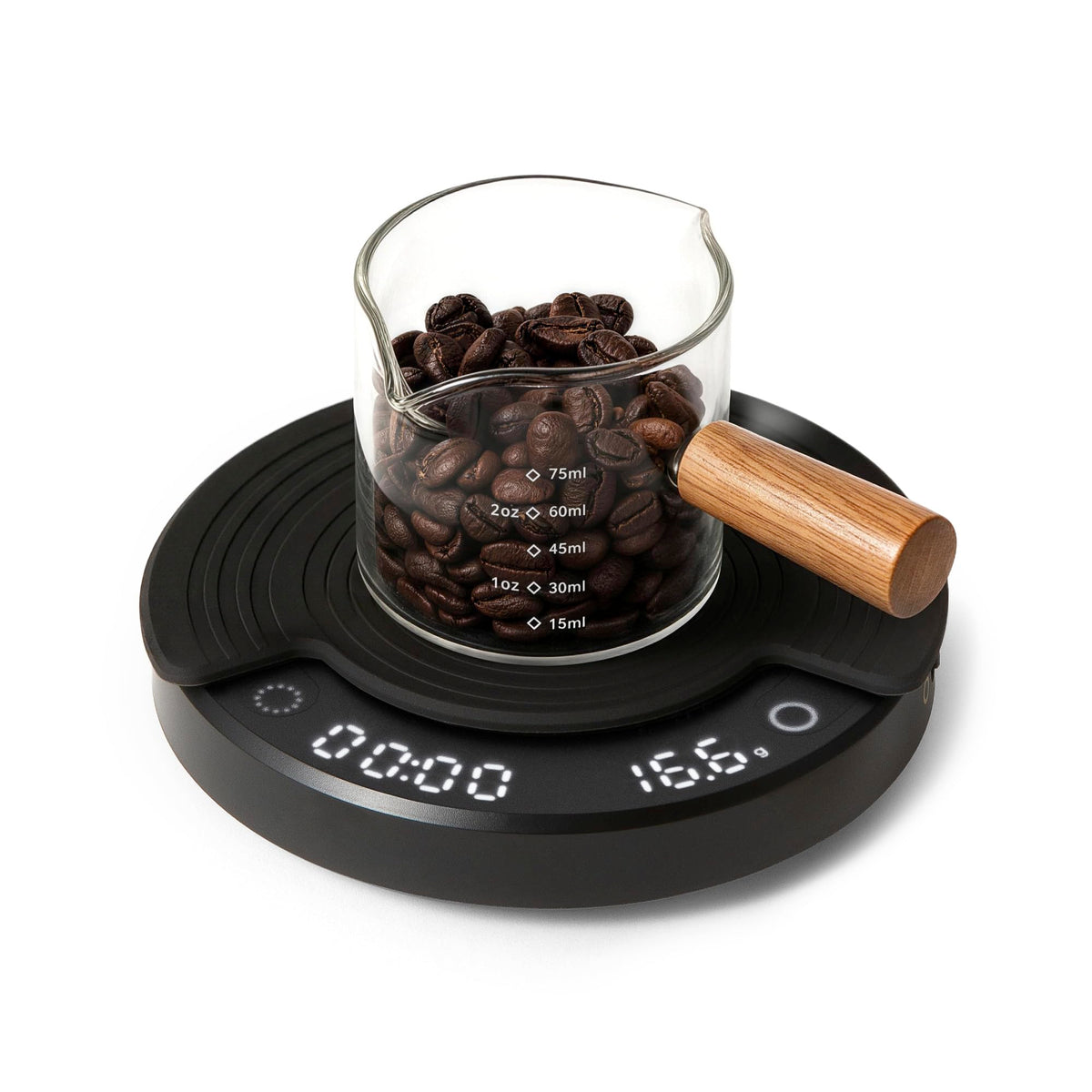 OutIn Claro Tragbare Kaffeewaage mit Timer, 2 kg/0,1 g