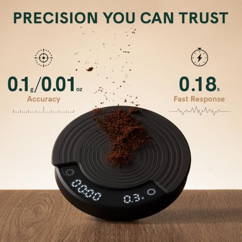 OutIn Claro Tragbare Kaffeewaage mit Timer, 2 kg/0,1 g
