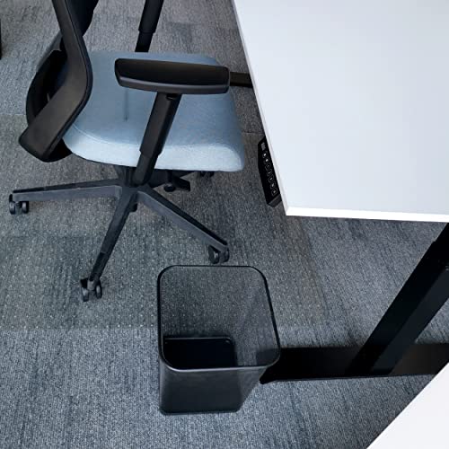 D.RECT KOMO Papierkorb Metallgitter 18 Liter Eckig Mülleimer Schreibtisch Büro Abfalleimer Schwarz