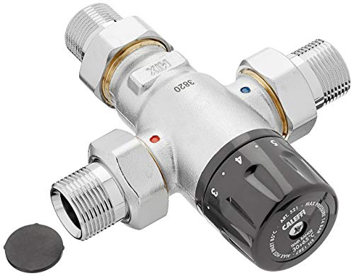 Caleffi 521500 Thermomischer 3/4 Zoll 30 - 65 °C Verkalkungsunempfindlich Einstellbar Entzinkungsfreies