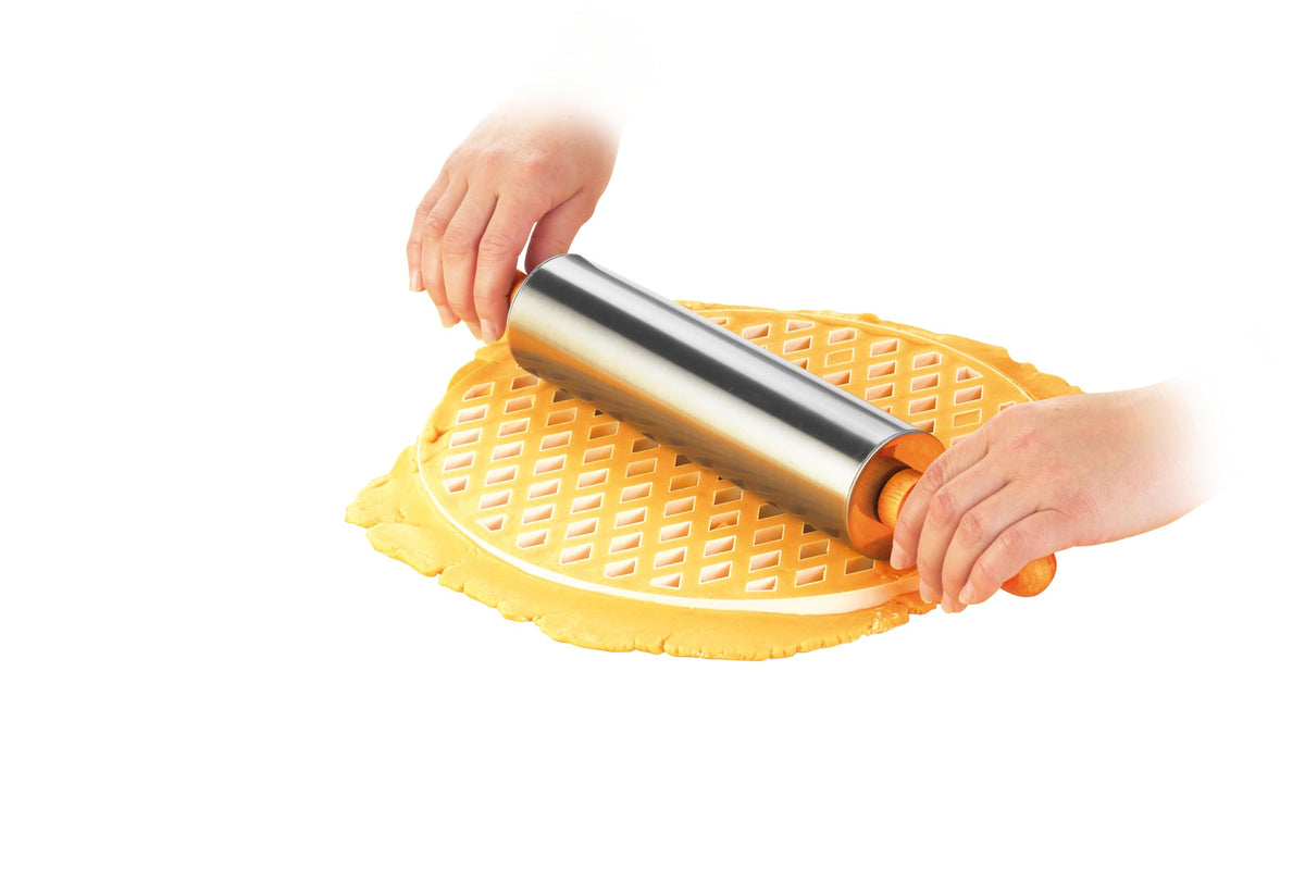 Tescoma DELICIA Gitterstanze rund 30 cm für Teigdekoration aus Kunststoff zum Ausstanzen von Gittern für Obstkuchen Torten und Blätterteig geeignet für süße und herzhafte Rezepte