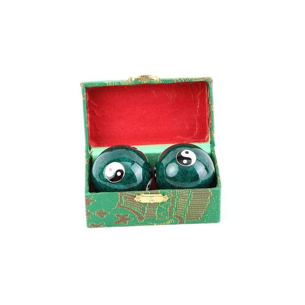 Lachineuse– Qi-Gong-Set Yin-Yang-Chinesische Anti-Stress-Kugeln–Ø 45 mm