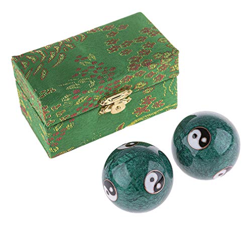 Lachineuse– Qi-Gong-Set Yin-Yang-Chinesische Anti-Stress-Kugeln–Ø 45 mm