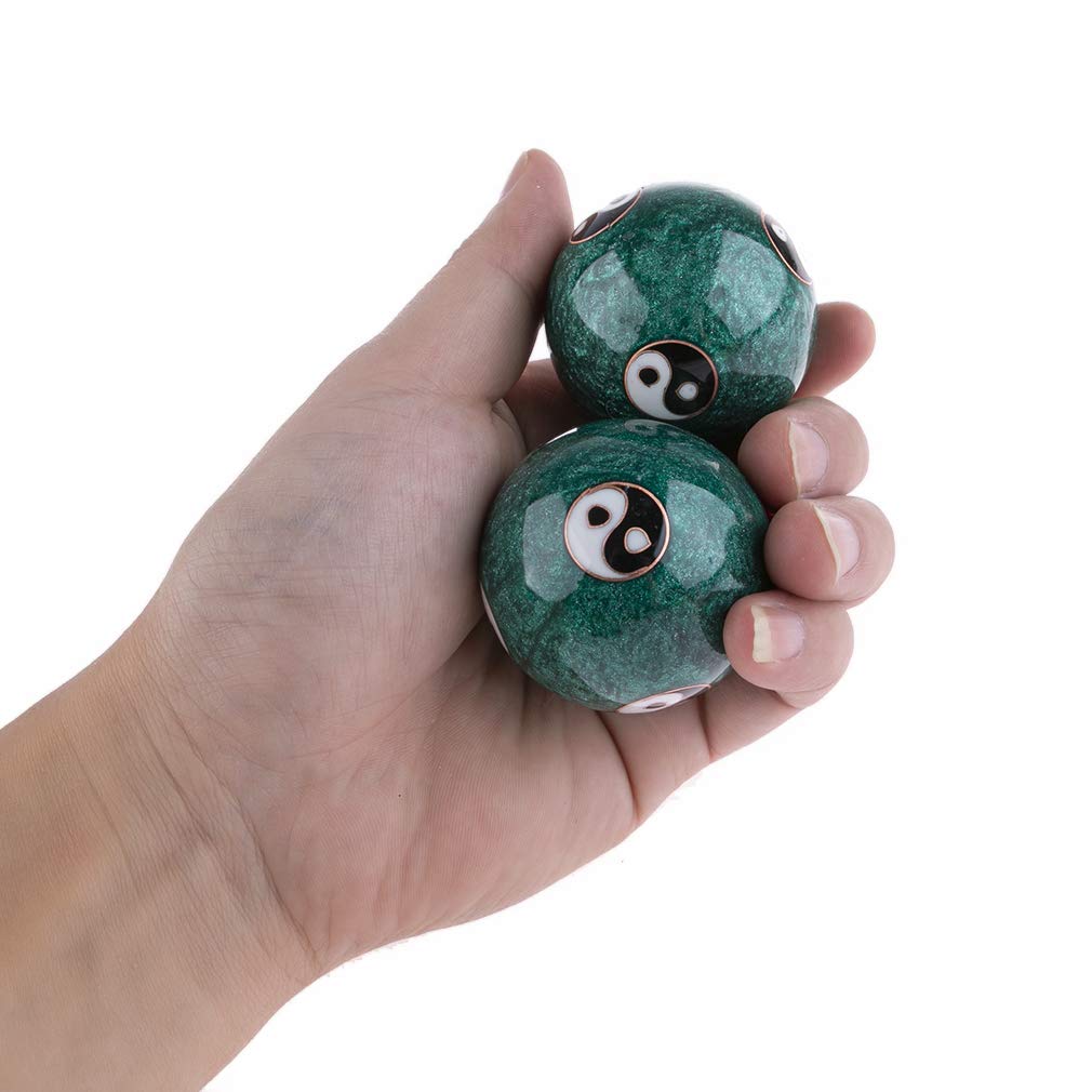 Lachineuse– Qi-Gong-Set Yin-Yang-Chinesische Anti-Stress-Kugeln–Ø 45 mm