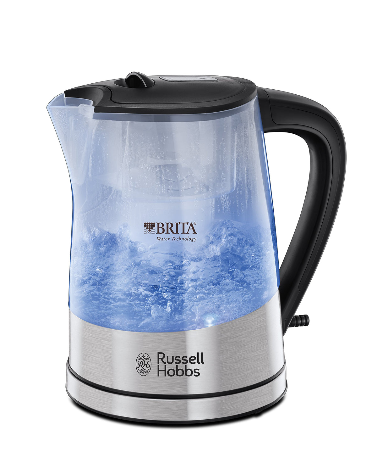 Russell Hobbs Wasserkocher [BRITA Wasserfilter MAXTRA+ Einsatz] Purity (1l + 0,5l Filtereinsatz, 2200W, LED Beleuchtung, inkl. Filterkartusche, Kalkfilter, Kartuschenwechselanzeige) Teekocher 22850-70